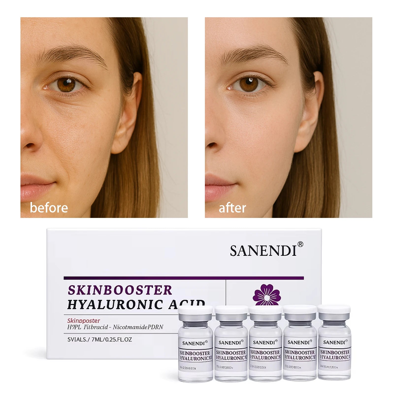 Sanendi SKIN BOOSTER HYALURONIC ACID Facial Skin Problem Solution Moisturizing Hydration Korean Skin Care Protein Solution