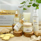 AILKE Organic Turmeric Whitening Skin Care Set, with Vitamin C, Clean Skin, Reduce Acne, Hydrating and Firming for Women