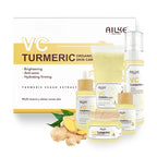 AILKE Organic Turmeric Whitening Skin Care Set, with Vitamin C, Clean Skin, Reduce Acne, Hydrating and Firming for Women