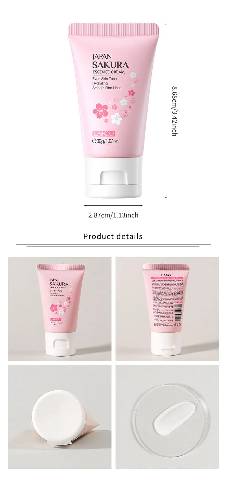 Sakura Whitening Face Cream Moisturizing Brighten Wrinkle Remover Fade Fine Lines Serum Firm Lift Shrink Pores  Smooth Skin Care