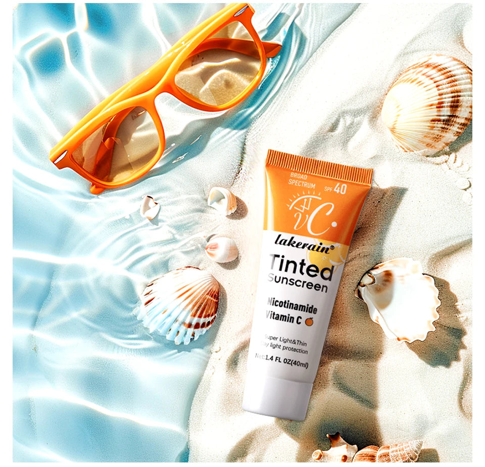 Vitamin C Sunscreen Foundation Vitamin E moisturizing whitening even skin tone delays aging and reduces skin fine lines