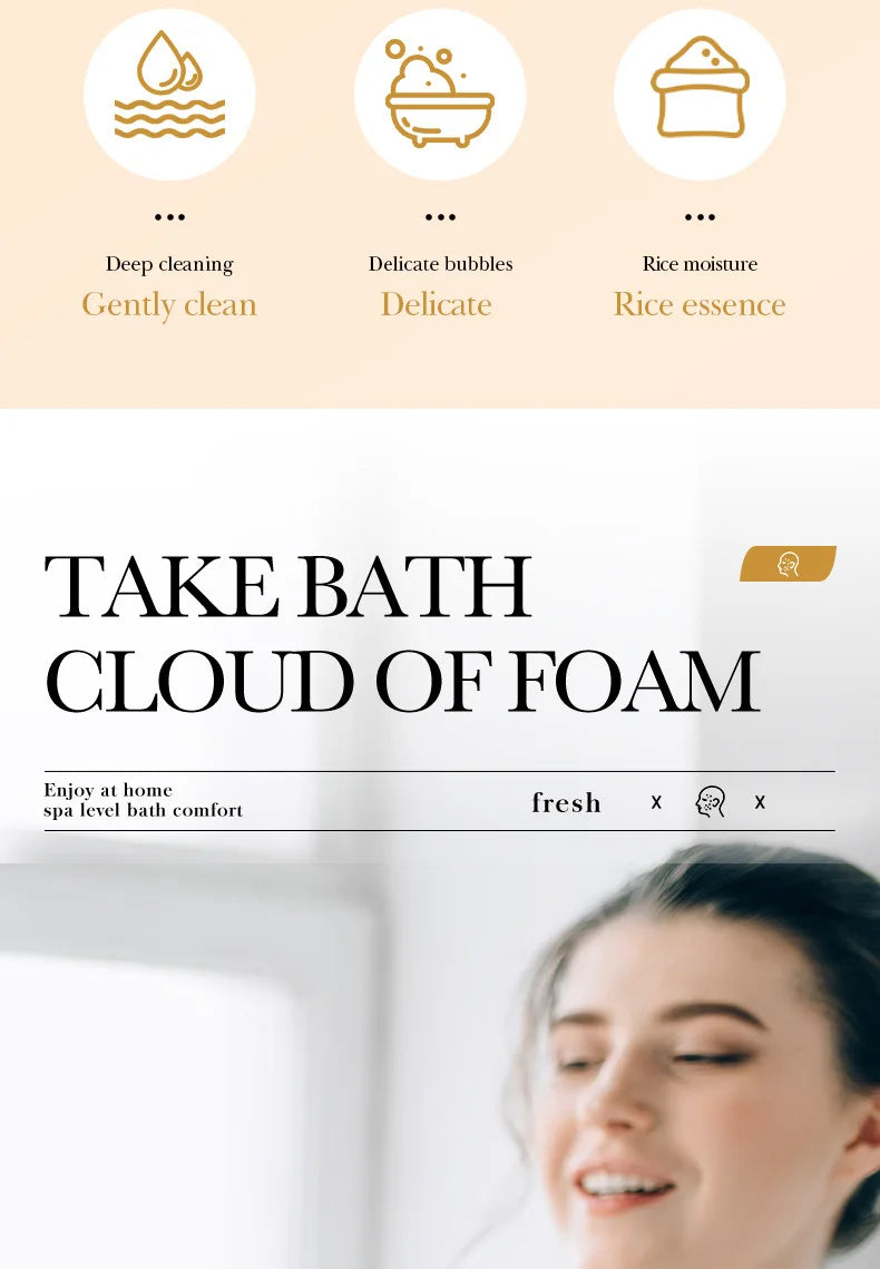 BIOAQUA White Rice Raw Pulp Facial Soap Face Wash Foam Facial Cleanser Moisturizing Oil Control Body Bathing Handmade Soap