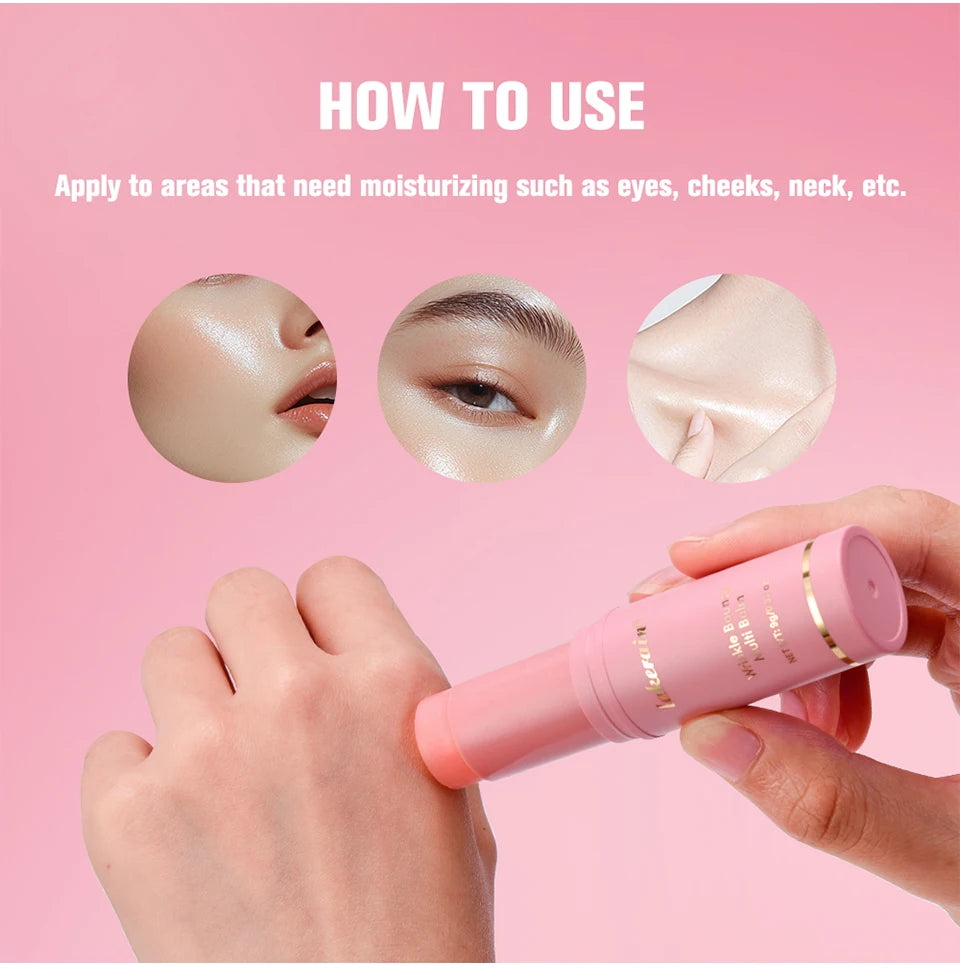 Korean Pink Hydrating Stick Extract Deep Hydrating Facial Skin Multi-functional Pink Balm Stick Skin Care Makeup Base Products