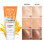 Vitamin C Sunscreen Foundation Vitamin E moisturizing whitening even skin tone delays aging and reduces skin fine lines