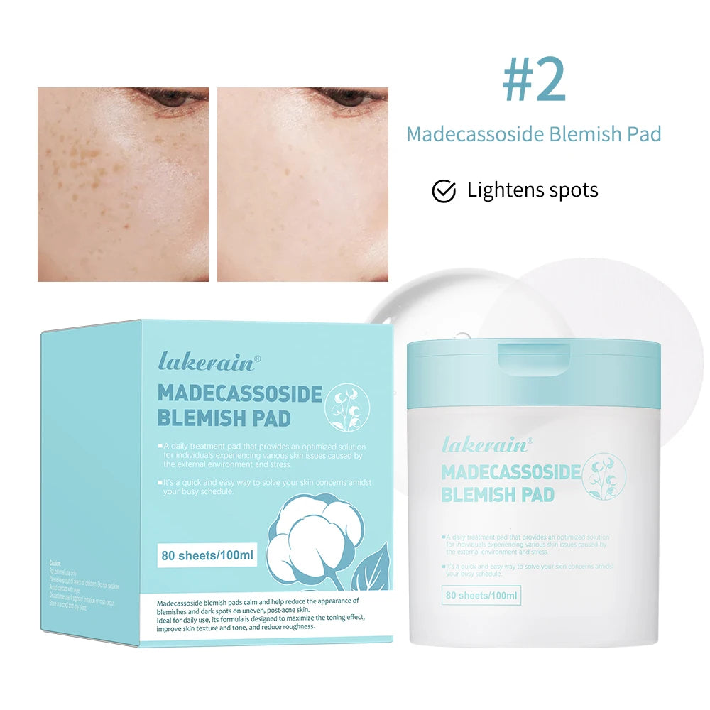 80 Sheets/ 100ml Toner Cotton Pads For All Skin Types, Tighten Skin Improve Fine Lines, Calm Balance Acne And Sensitive Skin