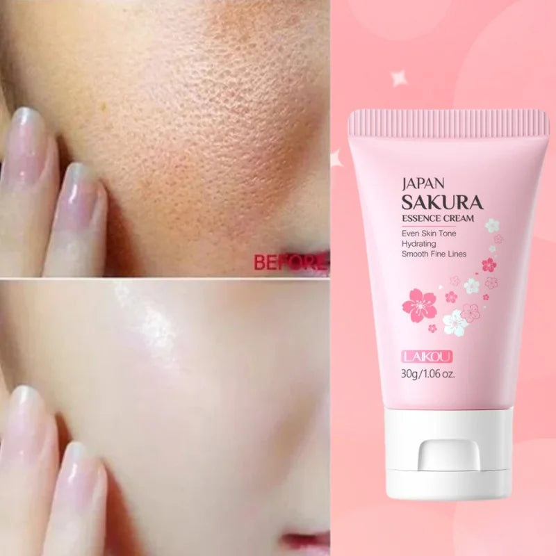 Sakura Whitening Face Cream Moisturizing Brighten Wrinkle Remover Fade Fine Lines Serum Firm Lift Shrink Pores  Smooth Skin Care