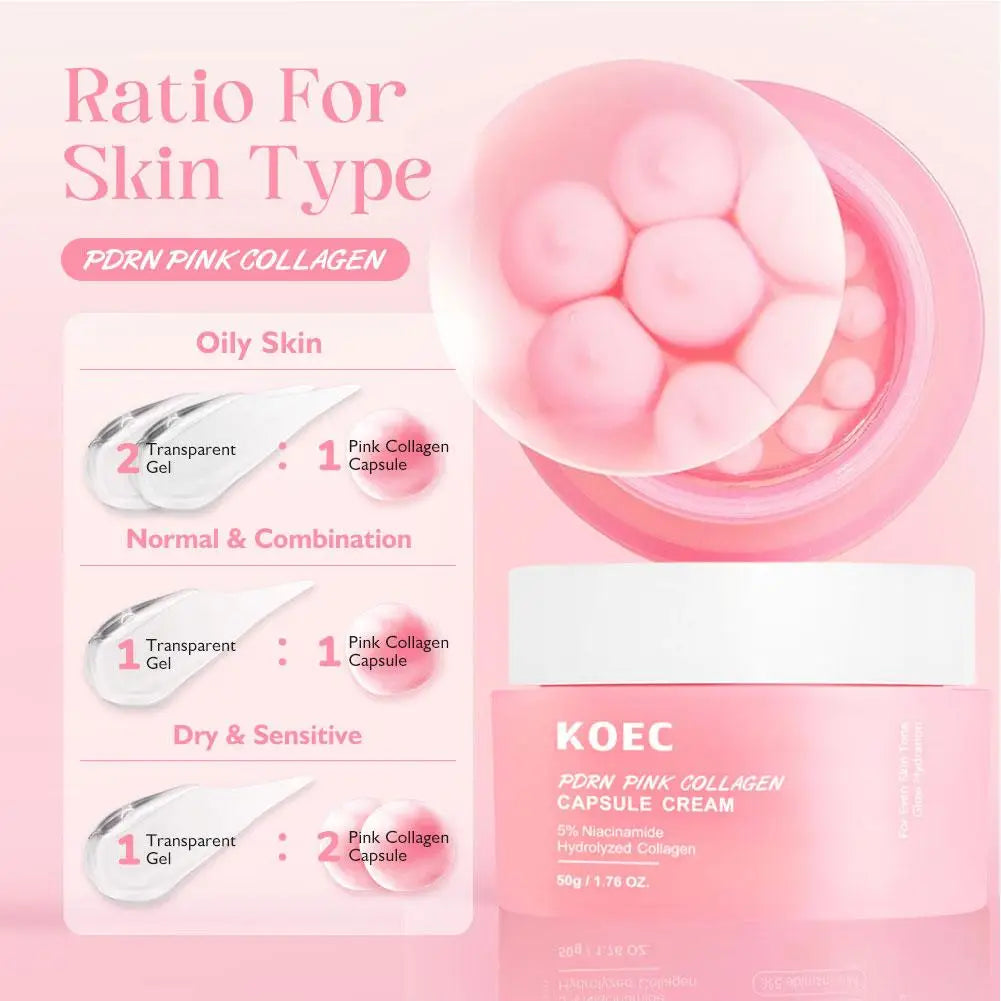 Koec Collagen Capsule Cream Deep Moisturizing Hydrating Strengthening Skin Barrier Long-lasting Nourishing Gentle Skin Care