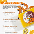 AILKE Organic Turmeric Whitening Skin Care Set, with Vitamin C, Clean Skin, Reduce Acne, Hydrating and Firming for Women