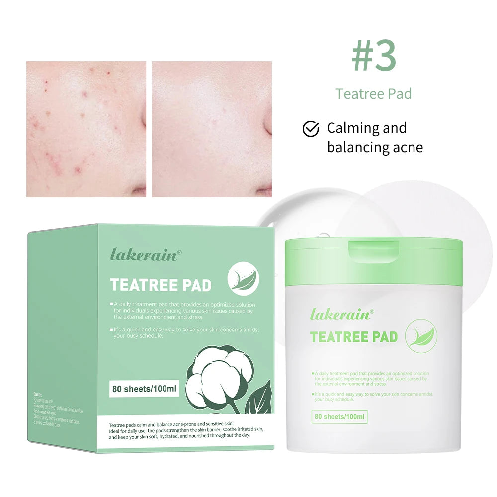 80 Sheets/ 100ml Toner Cotton Pads For All Skin Types, Tighten Skin Improve Fine Lines, Calm Balance Acne And Sensitive Skin