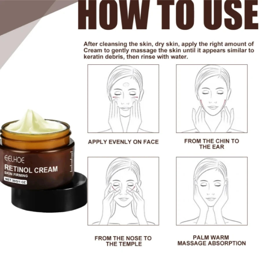 Retinol Wrinkle Remover Face Cream Firming Lifting Anti Aging Fade Fine Lines Moisturizing Whitening Skin Care Korean Cosmetics