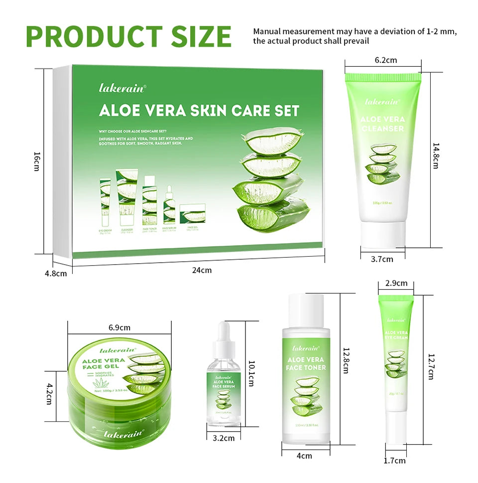 Multi-skin Care Aloe Vera Skin Care Set Deep Moisturizing Deep Nourishment Whitening Brightening Hydrating Smooth Skin