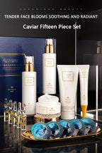 15PCS Caviar Skin Care Set Face Serum Set Face Moisturizing Anti Wrinkle Whitening Beauty Health Korean Facial Skin Care Suit
