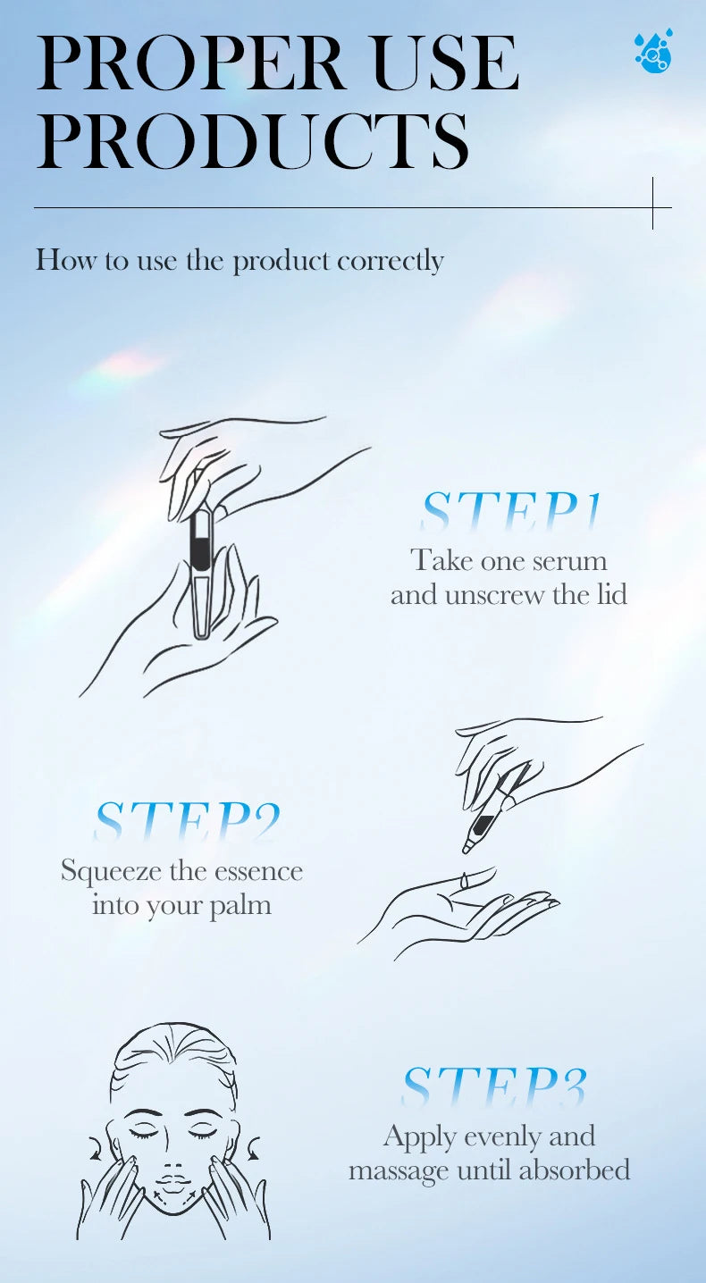 Hyaluronic Acid Face Serum Moist Tender Skin Deep Nourish Fullerenes Collagen Elastic Serum Brightening Lifting Skin Care Korean