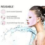 Silicone Skin Care 3-Piece Set - Reusable Moisturizing Mask Set, Gloves, Socks - For Face, Hands and Feet Dry, Cracked Skin, Set