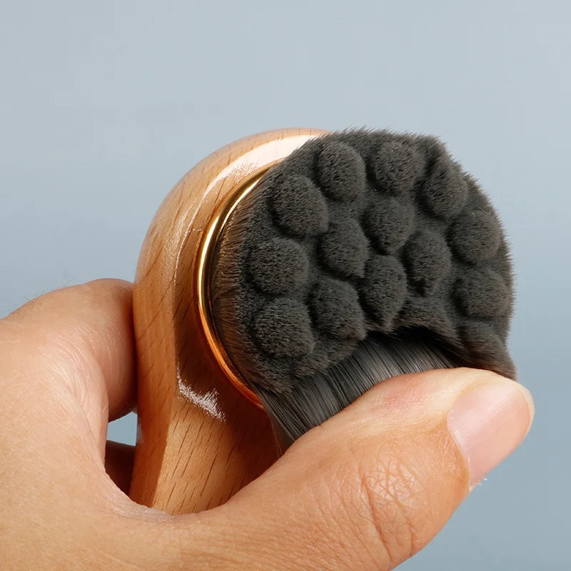 Wooden Handle Face Wash Brush Beech Handle Bamboo Handle Wooden Manual Face Wash Brush