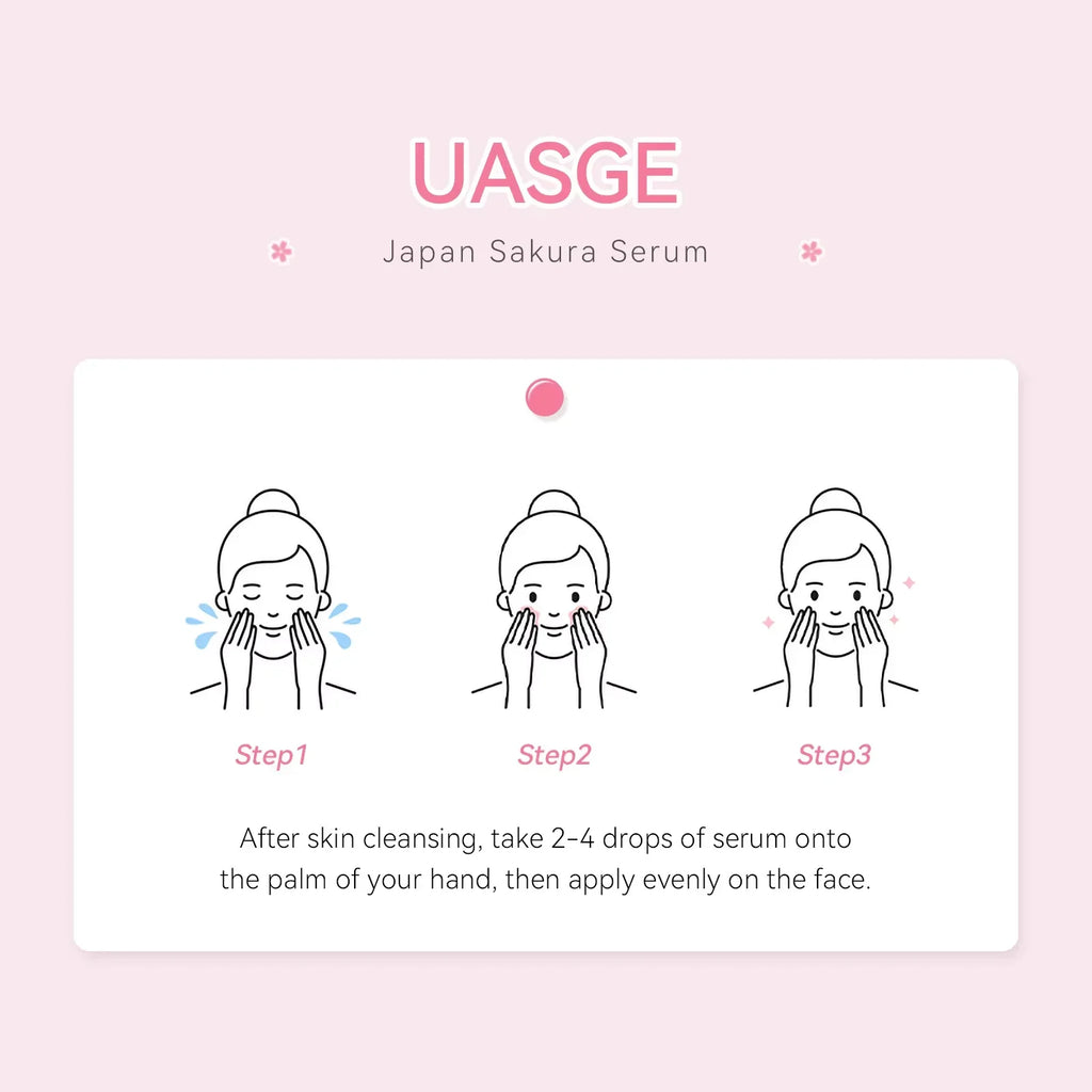 Sakura Whitening Face Serum Anti Aging Fade Fine Lines Tighten Pores Improve Melanin Pigment Dull Moisturizer Brighten Skin Care