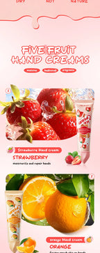 5pcs/set SADOER Fruit Ice Cream Hand Cream Moisturizing Nourishing Brightening Hydrating Hand Creams Hands Skin Care Products