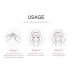 SPF50 Sun Cream Sakura Face & Body Sunscreen 1.06oz Natural Moisturizing Water Resistant Skin Sun Protection Protects Calms