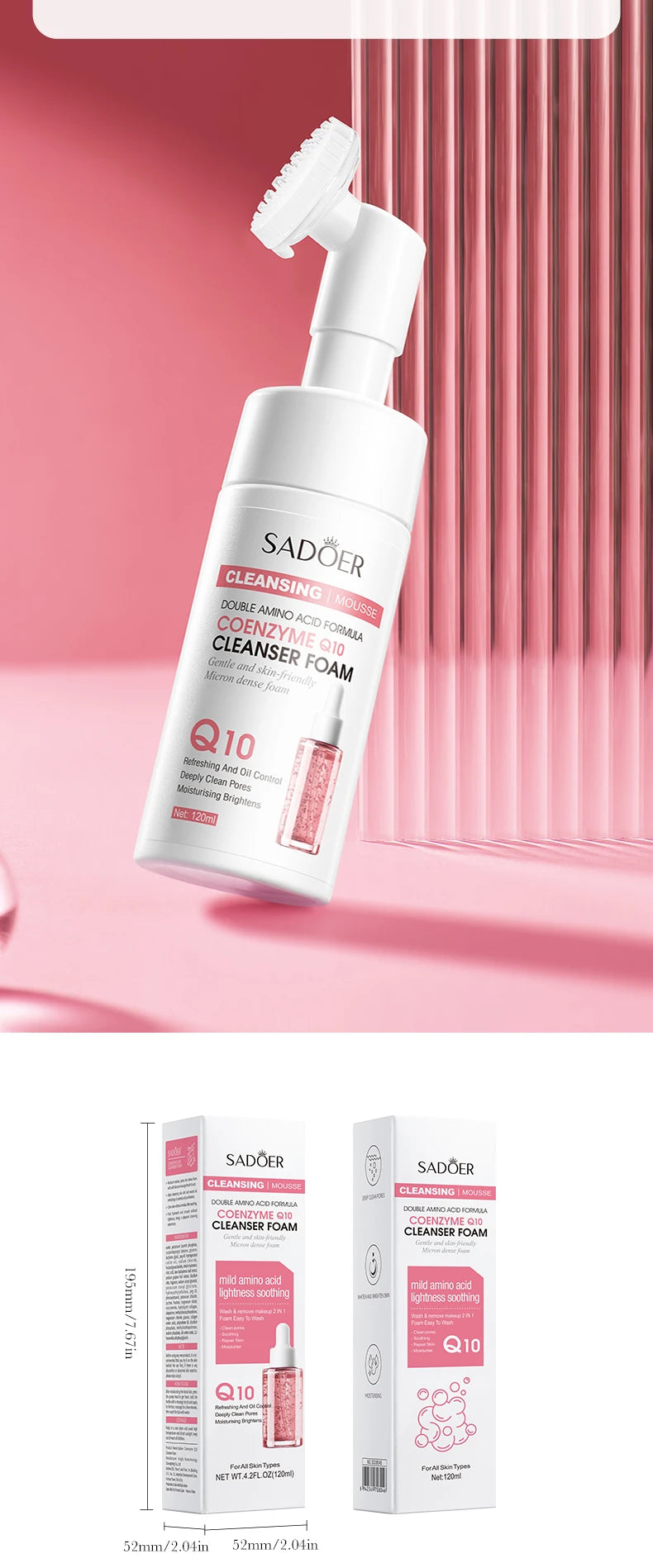 Facial Cleanser Face Wash Foam Face Massasge Facial Hydrating Moisturizing Skin Products Mossee Cleansing Care