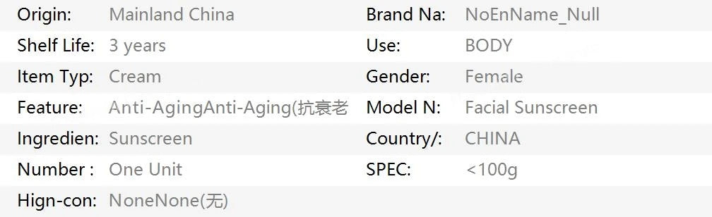 Face Body Whitening Sun Cream SPF 90 Sunblock Skin Protective Cream Anti-Aging Oil-control Moisturizing Skin Care