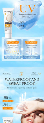 Facial Sunscreen Cream SPF 50+ Body Protector Solar Lotion Long-Lasting Non-Greasy Prevent Sunburn UV Protection Sun Sunblock