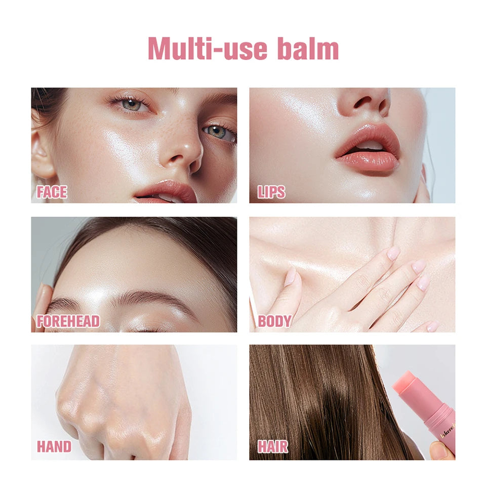 Korean Pink Hydrating Stick Extract Deep Hydrating Facial Skin Multi-functional Pink Balm Stick Skin Care Makeup Base Products