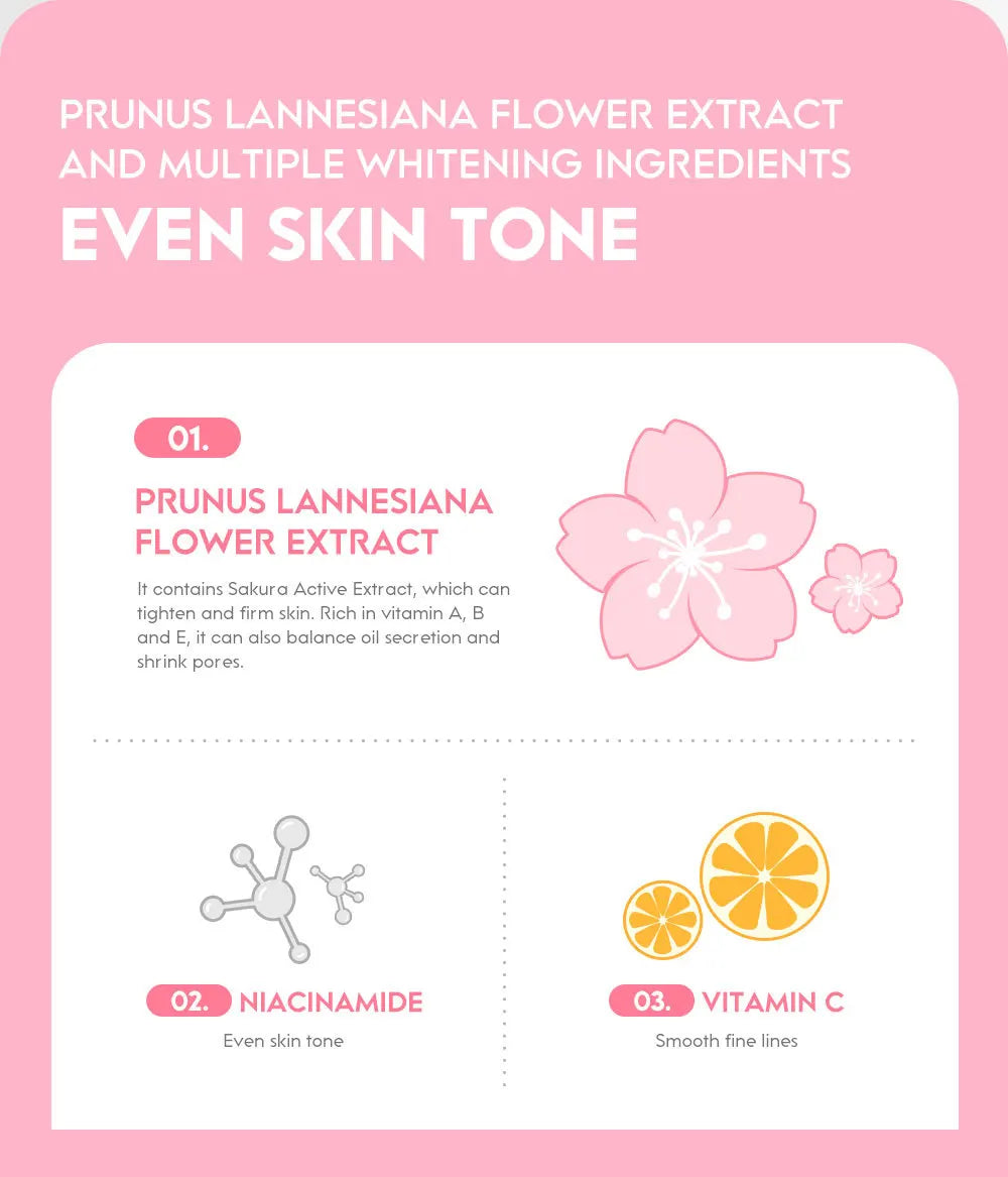 Sakura Whitening Face Cream Moisturizing Brighten Wrinkle Remover Fade Fine Lines Serum Firm Lift Shrink Pores  Smooth Skin Care