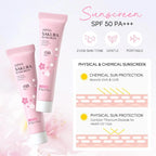 Sakura skin care sets with cleanser, serum, eye cream, facial cream, sunscreen beauty products for women, travel skin care kit