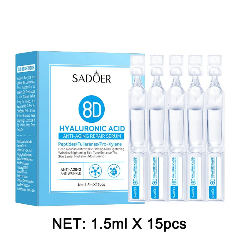 Hyaluronic Acid Face Serum Moist Tender Skin Deep Nourish Fullerenes Collagen Elastic Serum Brightening Lifting Skin Care Korean