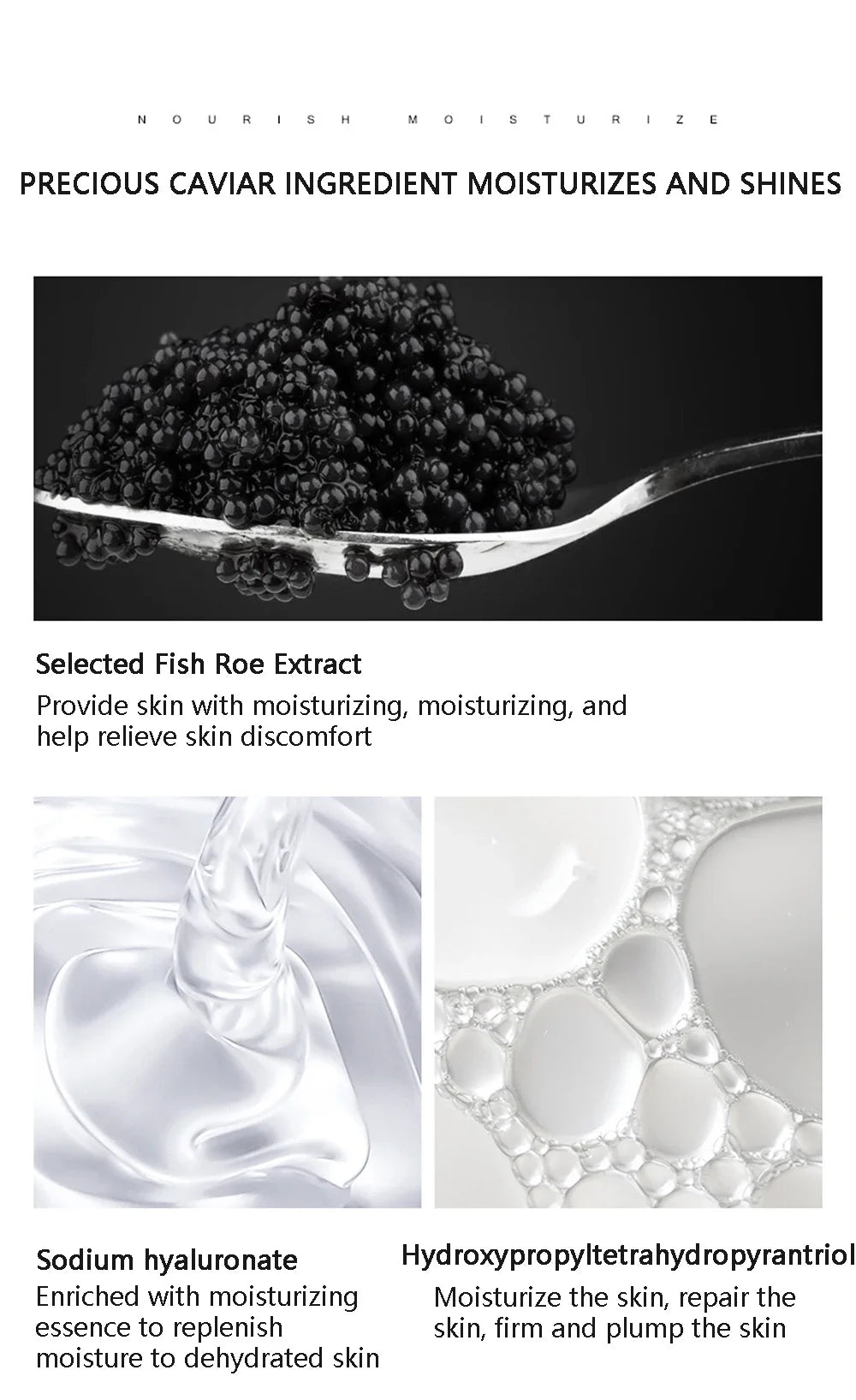 15PCS Caviar Skin Care Set Face Serum Set Face Moisturizing Anti Wrinkle Whitening Beauty Health Korean Facial Skin Care Suit