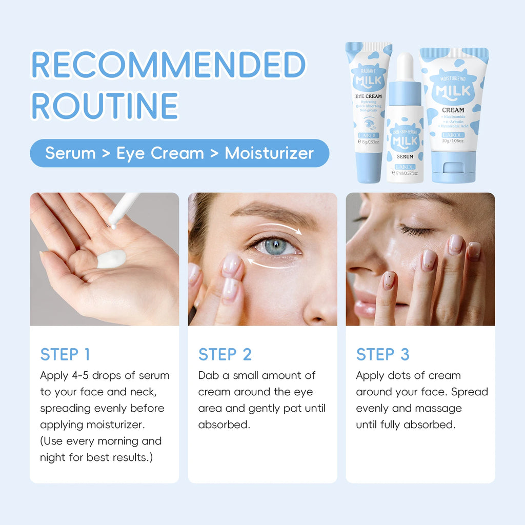 LAIKOU Milk Glowing Trio Set Deep Nourishment Kit