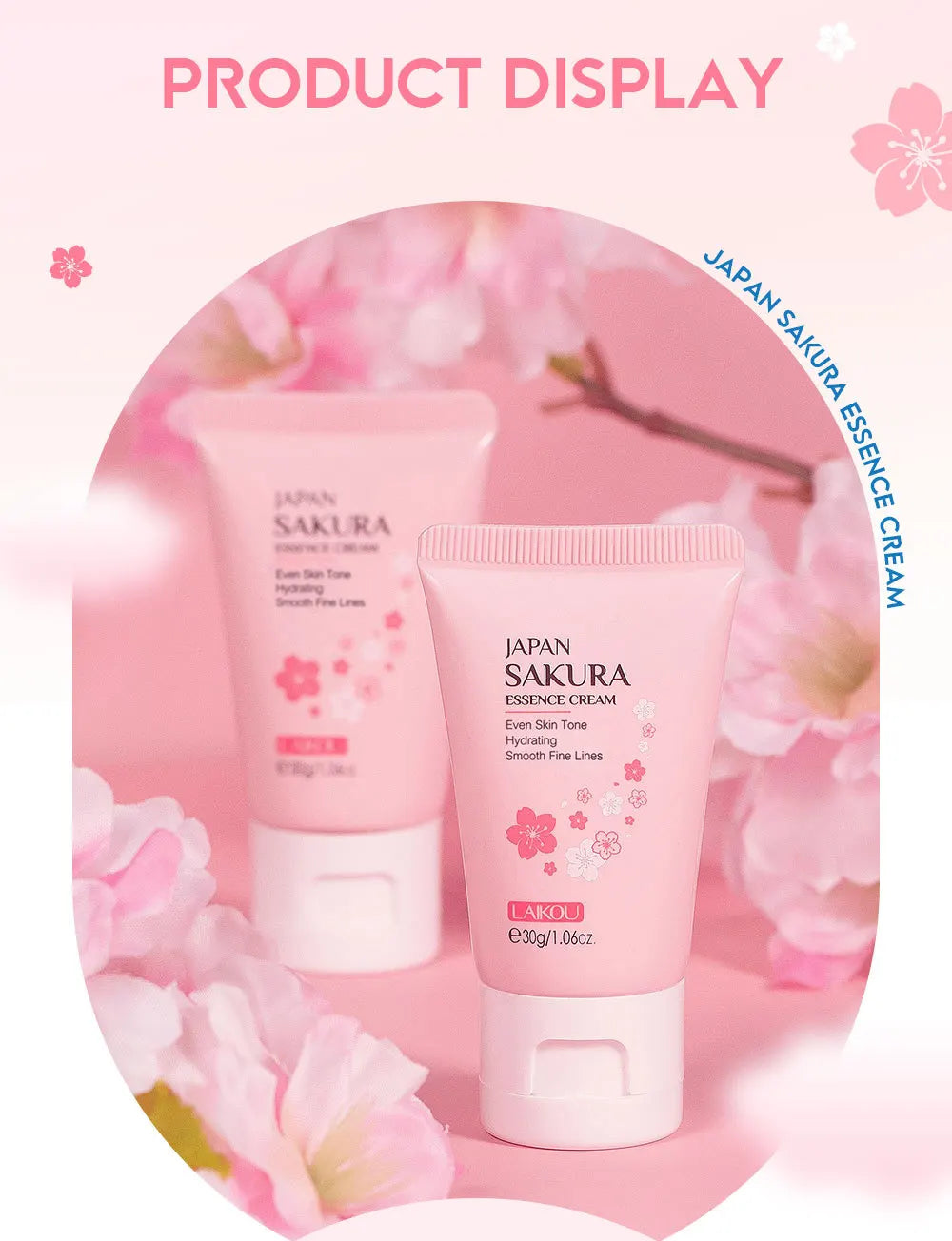 Sakura Whitening Face Cream Moisturizing Brighten Wrinkle Remover Fade Fine Lines Serum Firm Lift Shrink Pores  Smooth Skin Care
